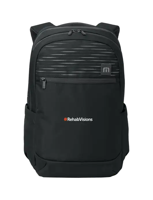 TravisMathew Black Approach Backpack w/RehabVisions Logo