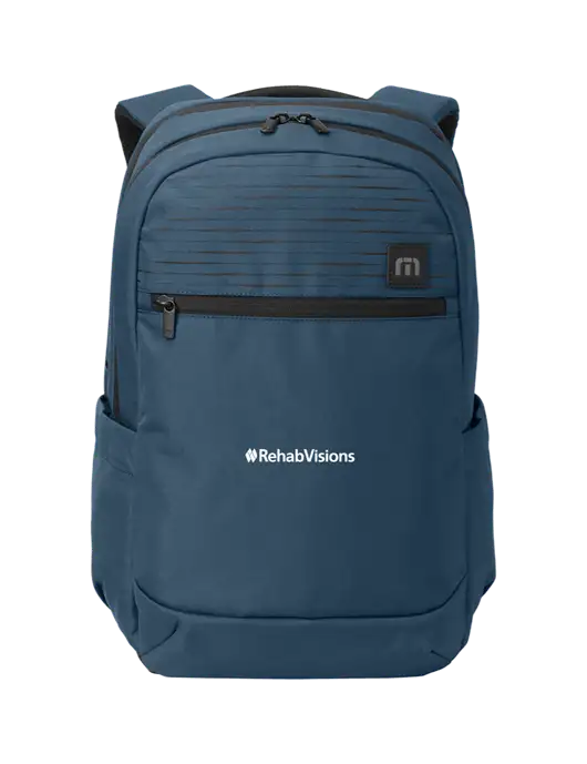 TravisMathew Light Navy Approach Backpack w/RehabVisions Logo