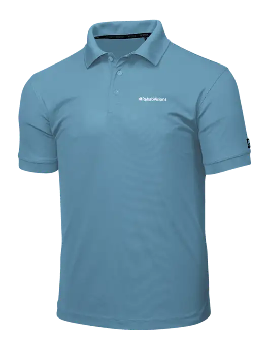 OGIO Light Slate Blue Caliber 2.0 Polo w/RehabVisions Logo
