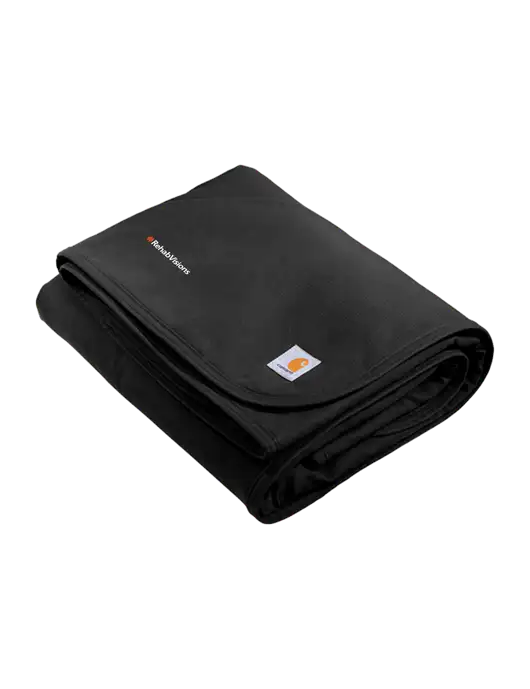 Carhartt Black Firm Duck Sherpa-Lined Blanket w/RehabVisions Logo
