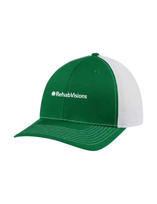 Richardson Adjustable Snapback Original 112 Trucker Cap Kelly w/White Mesh w/RehabVisions Logo