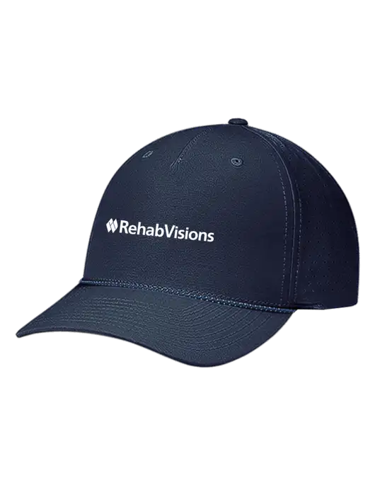 Richardson Laser Perf Performance Dark Navy/Navy-Grey-Blue Rope Cap w/RehabVisions Logo