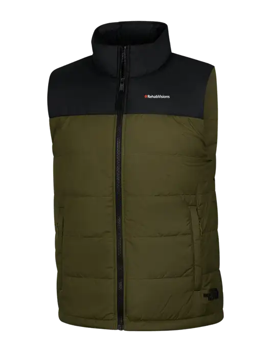 The North Face Dark Olive Everyday Insulated Vest w/RehabVisions Logo