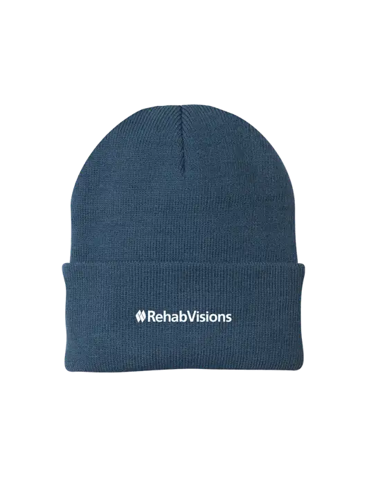 Dark Slate Knit Cap w/RehabVisions Logo