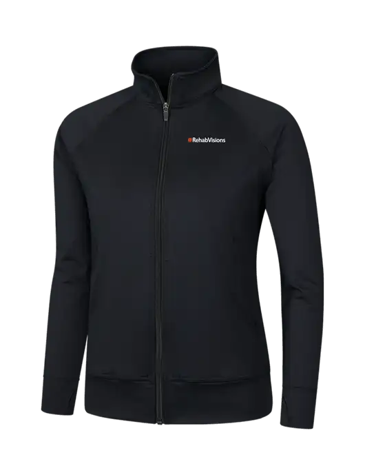 Womens Black NRG Fitness Jacket w/RehabVisions Logo