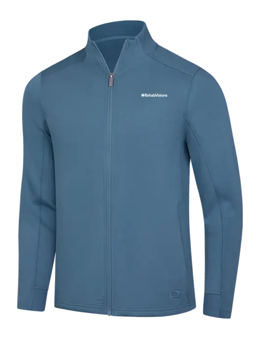 OGIO Light Slate Blue Transcend Full-Zip w/RehabVisions Logo