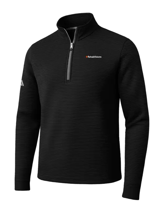Adidas Black Spacer Quarter-Zip Pullover w/RehabVisions Logo