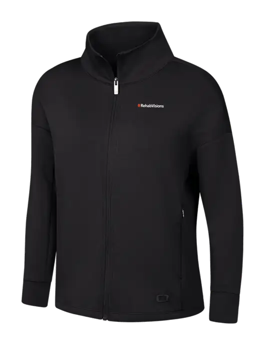 OGIO Womens Black Transcend Full-Zip w/RehabVisions Logo