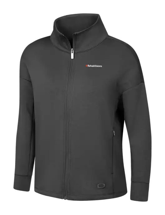 OGIO Womens Dark Grey Transcend Full-Zip w/RehabVisions Logo