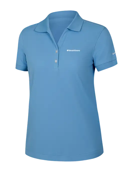 Nike Womens Dri-FIT Classic Light Blue Polo w/RehabVisions Logo