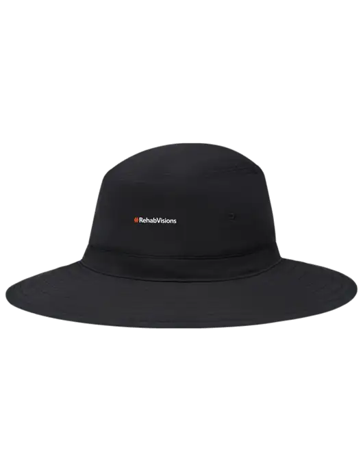 Black Booney Sun Hat w/RehabVisions Logo