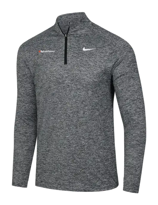 Nike Black Heather Dri-FIT Element 1/2-Zip Pullover w/RehabVisions Logo