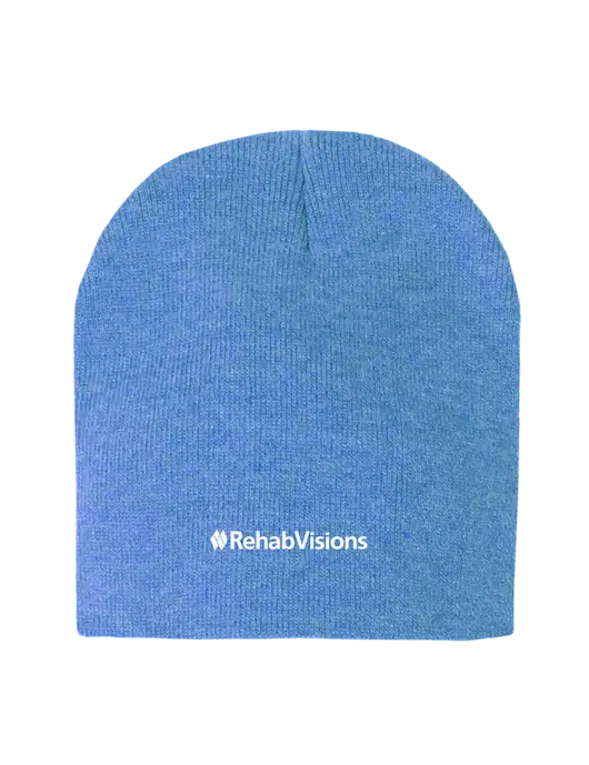 Royal Heather Element Knit Beanie w/RehabVisions Logo