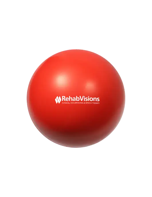 Red Stress Reliever Ball w/RehabVisions Logo