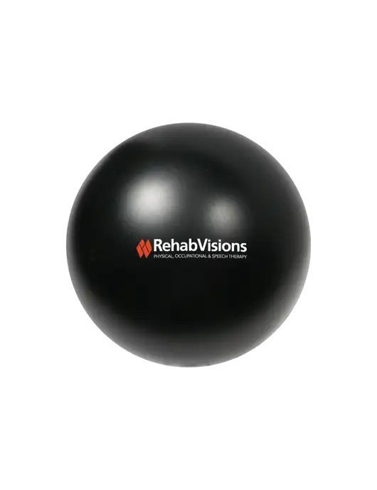 Black Stress Reliever Ball w/RehabVisions Logo
