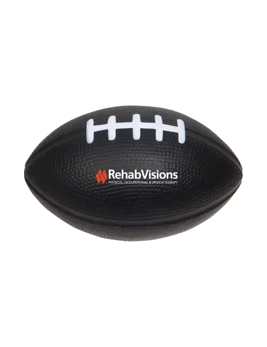 Black Stress Reliever Football w/RehabVisions Logo