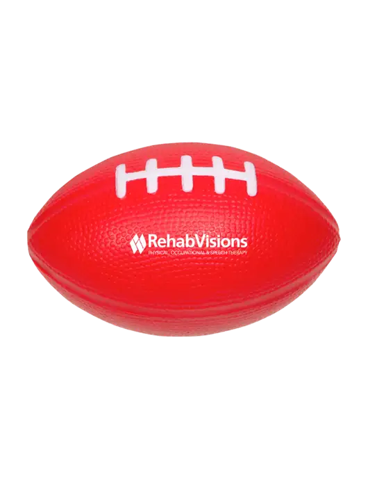 Red Stress Reliever Football w/RehabVisions Logo