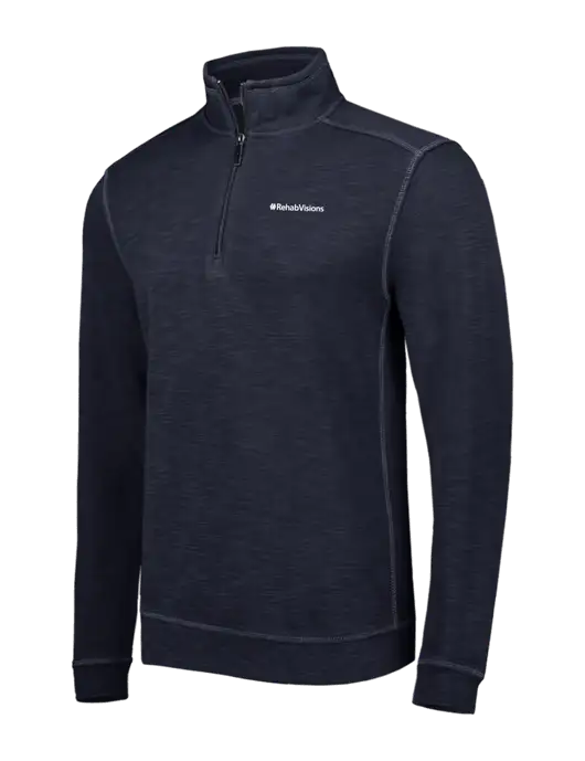 Tommy Bahama Navy Tobago Bay 1/2 Zip w/RehabVisions Logo