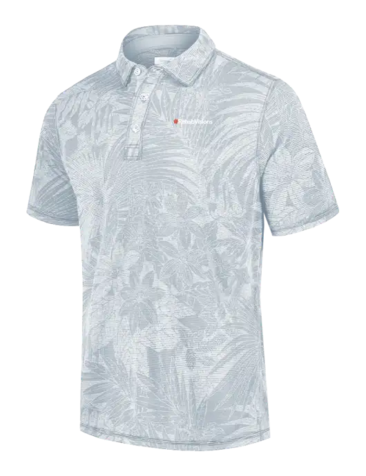 Tommy Bahama Light Grey Santiago Paradise Polo w/RehabVisions Logo