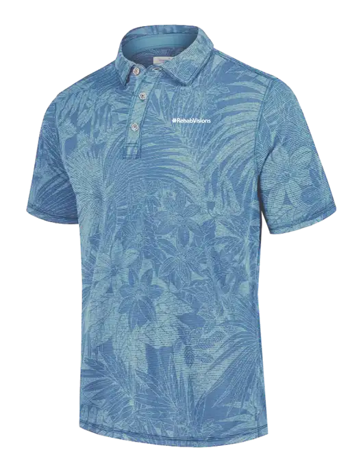 Tommy Bahama Light Blue Santiago Paradise Polo w/RehabVisions Logo