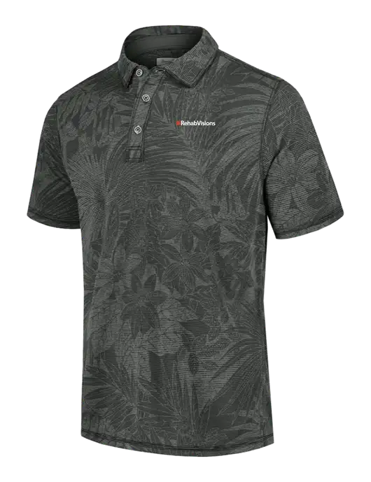 Tommy Bahama Dark Grey Santiago Paradise Polo w/RehabVisions Logo