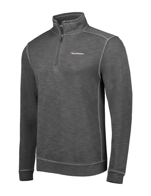Tommy Bahama Dark Grey Tobago Bay 1/2 Zip w/RehabVisions Logo