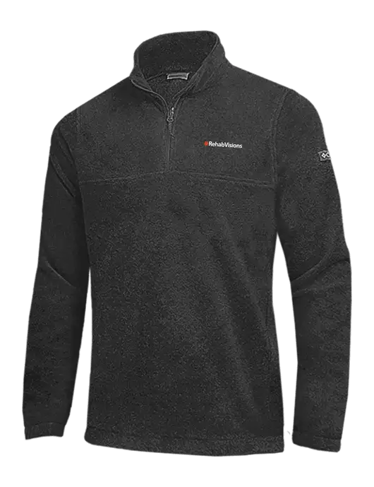 Columbia Charcoal Heather Steens Mountain Fleece 1/2 Zip Pullover w/RehabVisions Logo