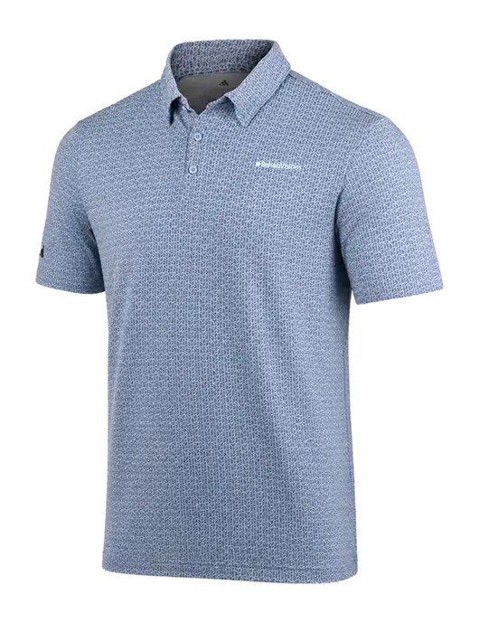 Adidas Light Blue Printed Blend Polo w/RehabVisions Logo