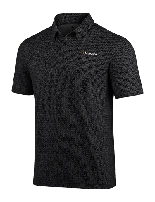 Adidas Black Printed Blend Polo w/RehabVisions Logo