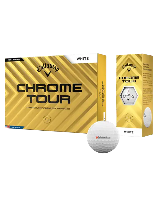 Callaway Chrome Tour Golf Balls 12/pkg w/RehabVisions Logo