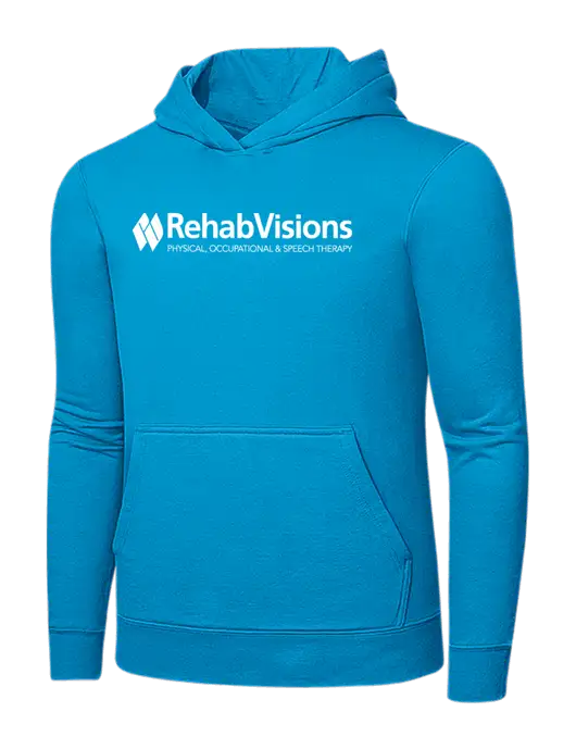 Sapphire 7.8 oz Ring Spun Hooded Sweatshirt w/RehabVisions Logo
