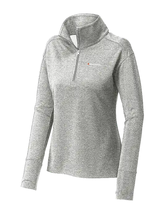 Womens Sport-Wick Flex Fleece Light Grey Heather 1/4-Zip w/RehabVisions Logo