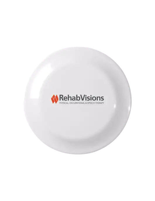 Fun White Flying Disc w/RehabVisions Logo