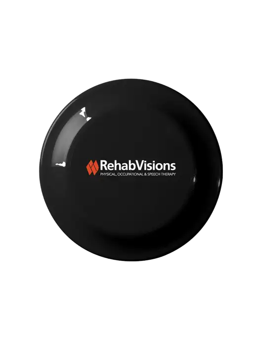 Fun Black Flying Disc w/RehabVisions Logo