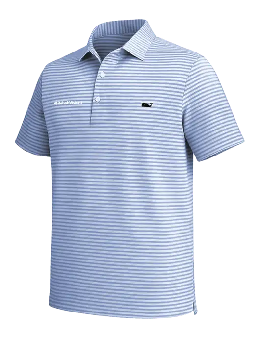 Vineyard Vines Light Navy Heathered Winstead Sankaty Polo w/RehabVisions Logo