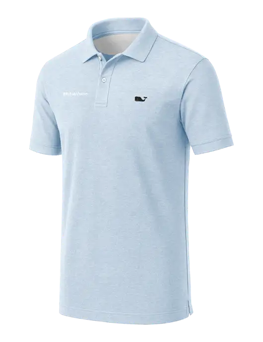 Vineyard Vines Edgartown Light Blue Pique Polo w/RehabVisions Logo
