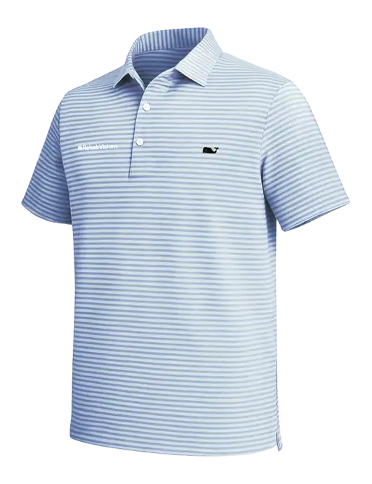 Vineyard Vines Light Blue Heathered Winstead Sankaty Polo w/RehabVisions Logo