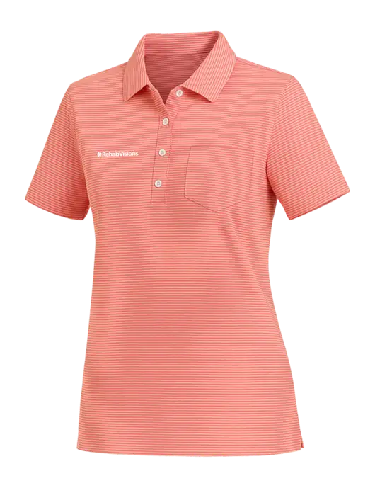 Vineyard Vines Womens Light Coral Fanshell Polo  w/RehabVisions Logo