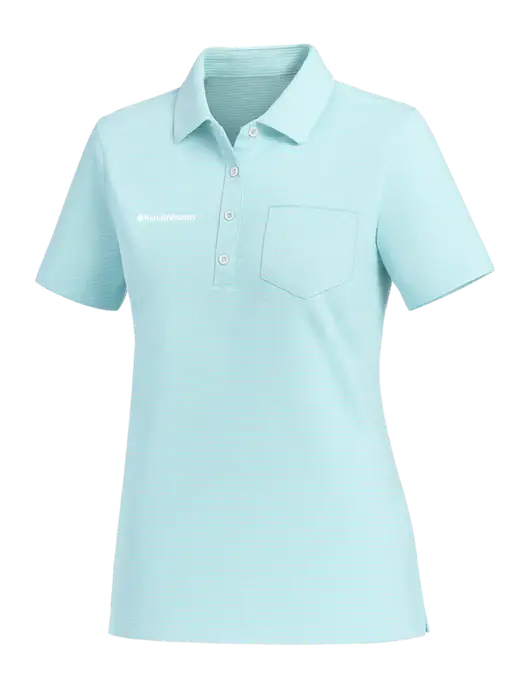 Vineyard Vines Womens Very Light Sapphire Fanshell Polo  w/RehabVisions Logo