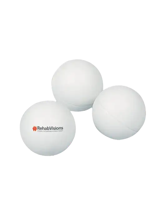 3-Pack 1-Star White Ping Pong Balls w/RehabVisions Logo