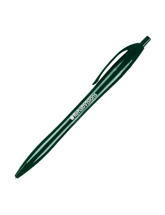 Novella Dark Green Solid Pen - Black Ink w/RehabVisions Logo