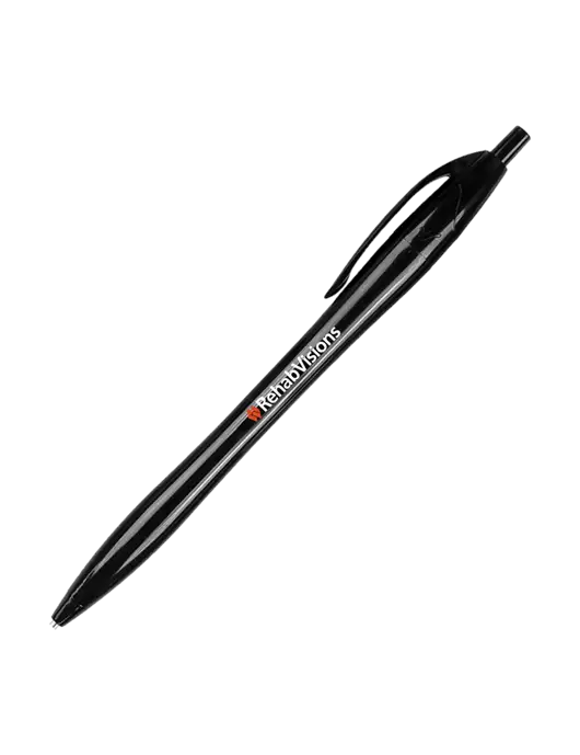 Novella Black Solid Pen - Black Ink w/RehabVisions Logo