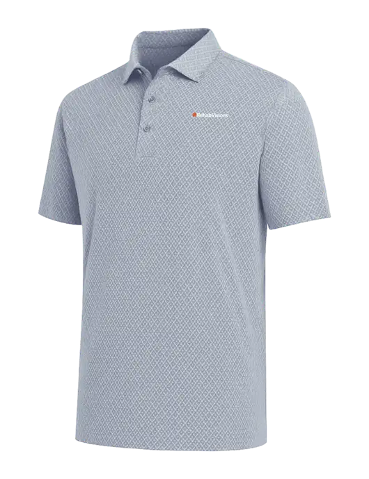 Callaway All-Over Stitched Medium Grey Chev Polo  w/RehabVisions Logo