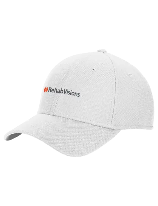 New Era Diamond Era White Stretch Cap w/RehabVisions Logo
