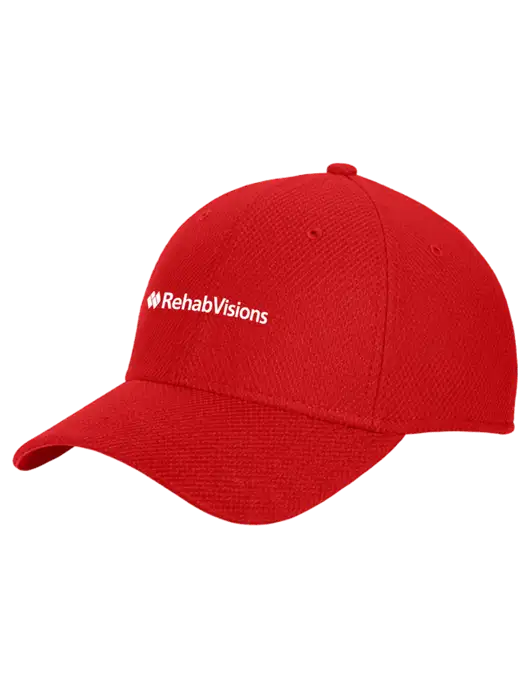 New Era Diamond Era Red Stretch Cap w/RehabVisions Logo