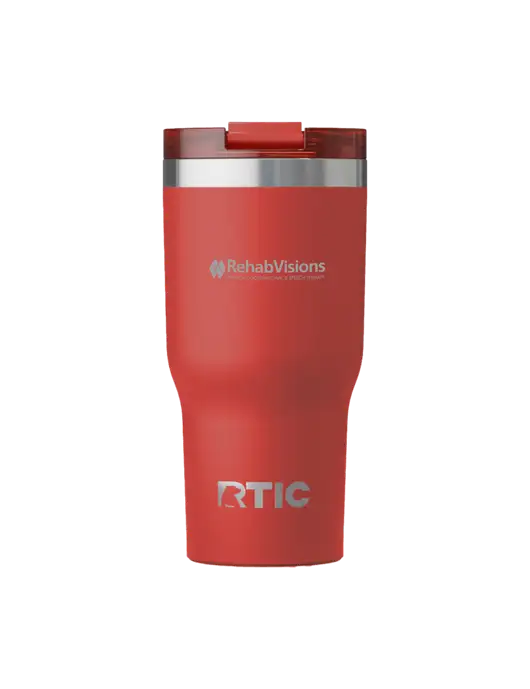 RTIC Essential 20 oz Red Tumbler w/RehabVisions Logo