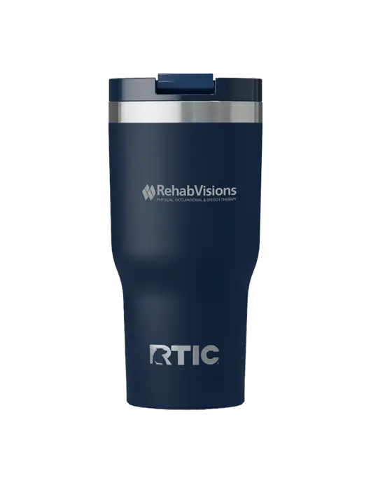 RTIC Essential 30 oz Navy Tumbler w/RehabVisions Logo
