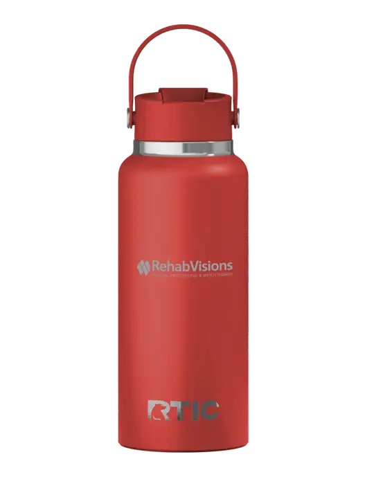 RTIC Outback 32 oz Red Bottle w/RehabVisions Logo