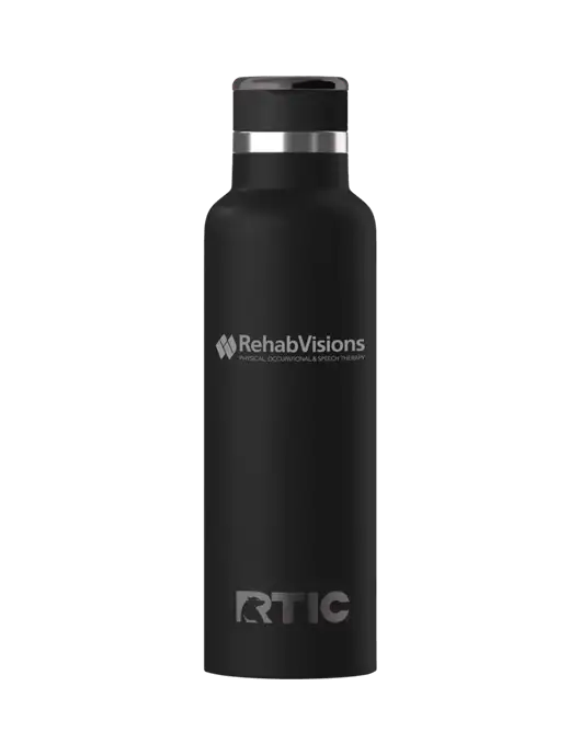 RTIC Journey 20 oz Black Bottle w/RehabVisions Logo