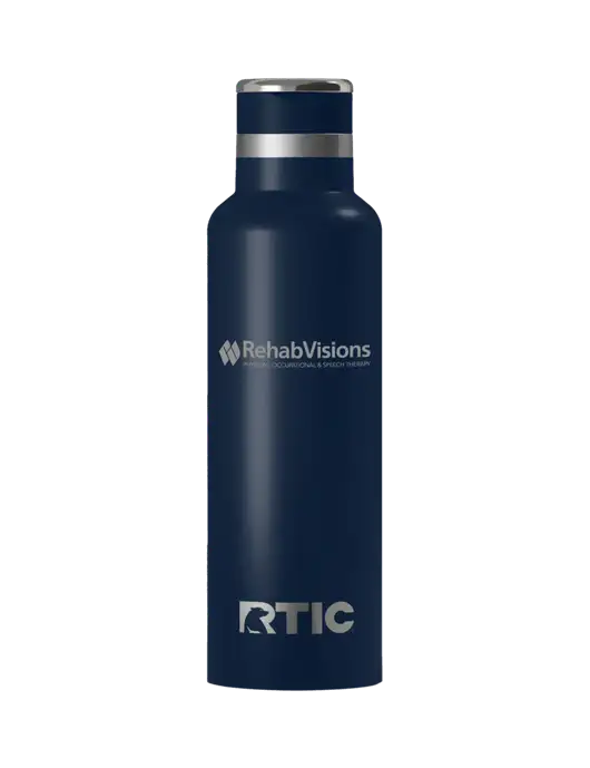 RTIC Journey 20 oz Navy Bottle w/RehabVisions Logo